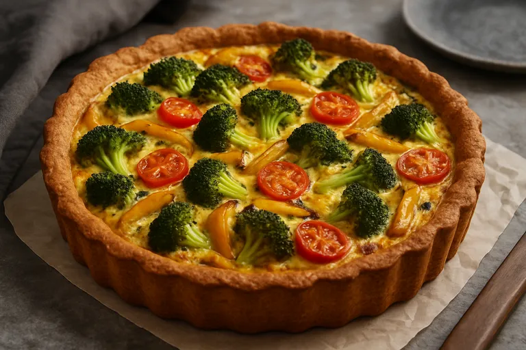 Glutenvrije hartige taart met goudbruine bodem en volop smaak uit je oven