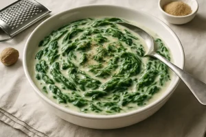 Romige spinazie à la crème met nootmuskaat: fluweelzacht comfort op je bord