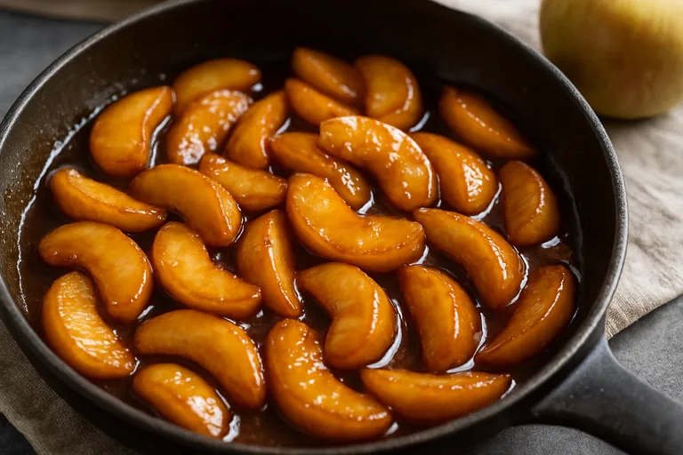 Zacht en goudbruin: gekarameliseerde appels die elke pannenkoek, crumble en taart laten stralen